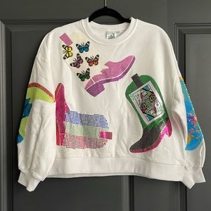 Queen of Sparkle Cowboy Boot Sweatshirt